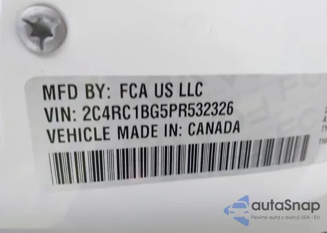 2023 Chrysler Pacifica Touring L from USA, damaged, VIN 2C4RC1BG5PR532326